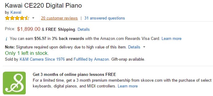 Amazon piano