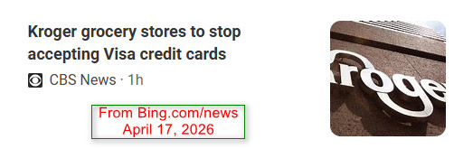 Bing News Kroger story
