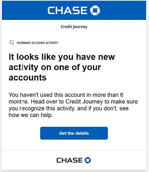 Chase email alert