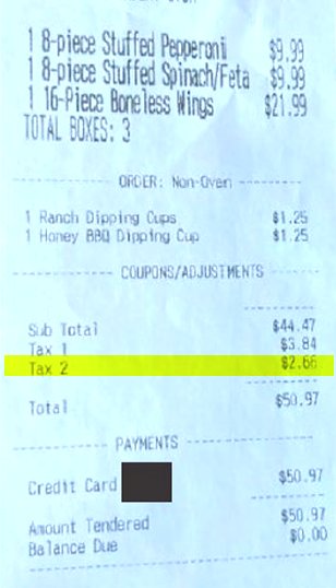 Domino's bill