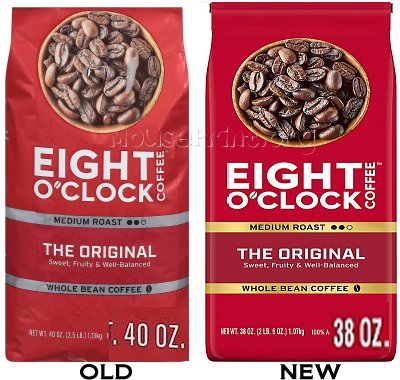Eight O'Clock coffee bags