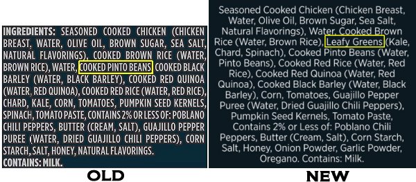 Healthy Choice ingredients