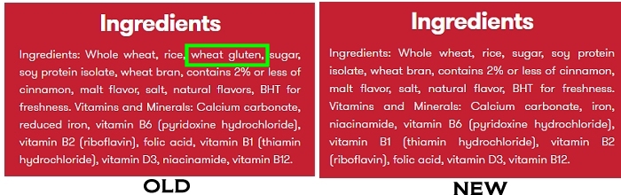 Kellogg's Special K ingredients