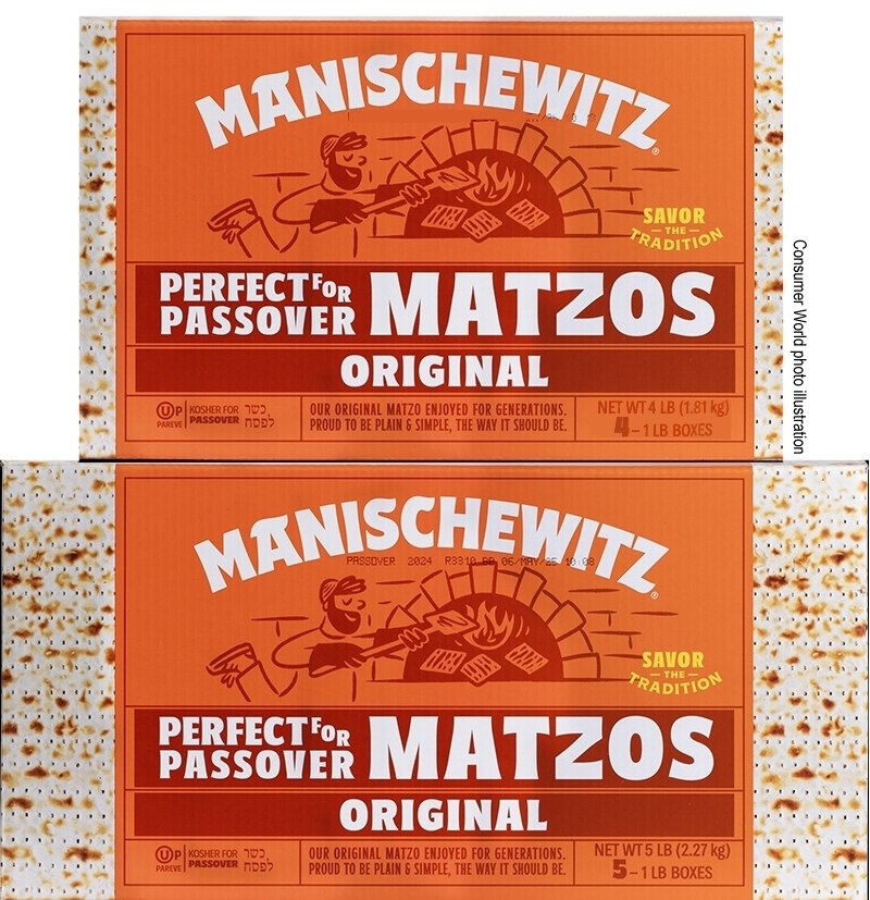 Manischewitz matzo packages