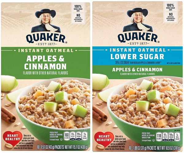 Quaker Regular vs Lower Sugar