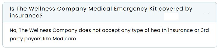 No insurance accepted